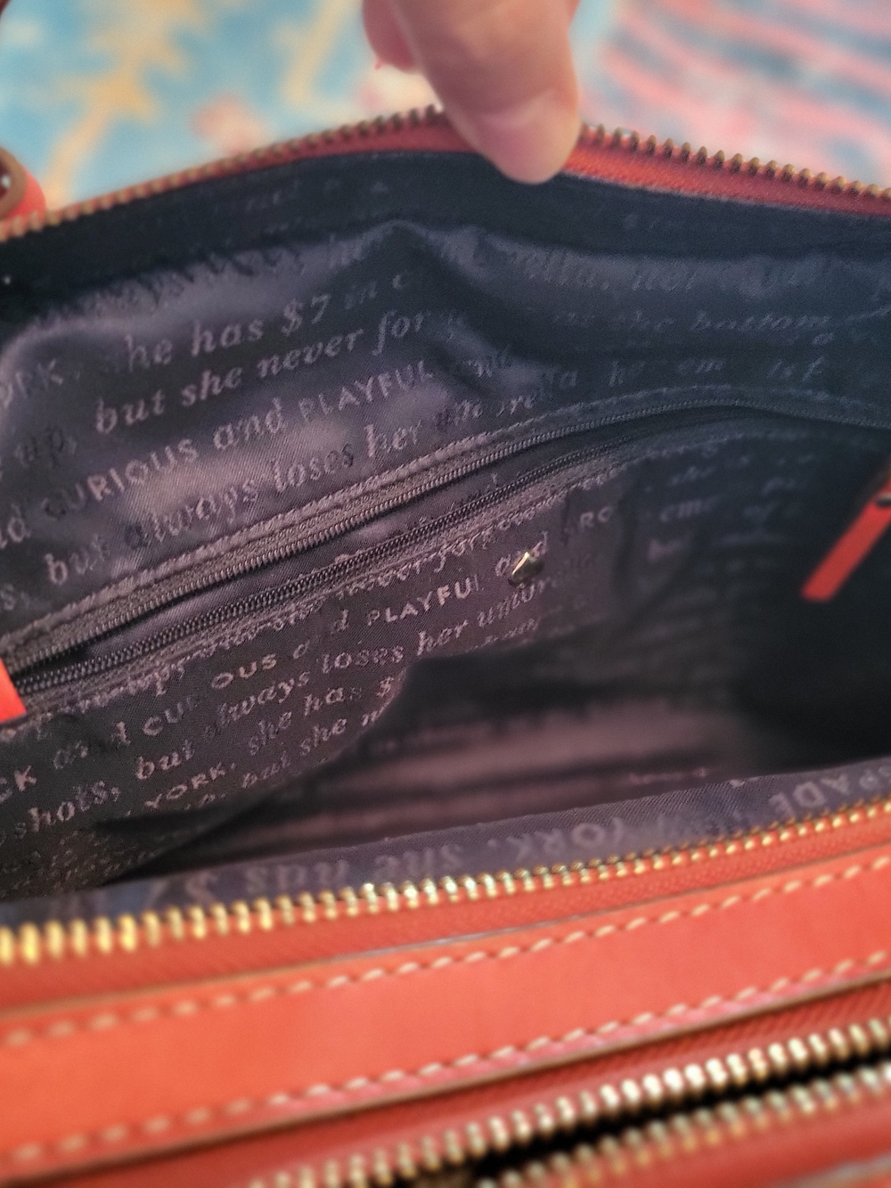kate spade Orange Leather Purse - Picture 7 of 8